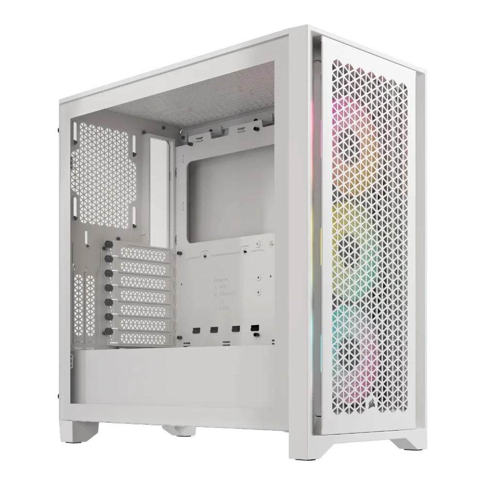 Corsair iCUE 4000D RGB AIRFLOW Mid Tower Gaming Case - White CC-9011241-WW