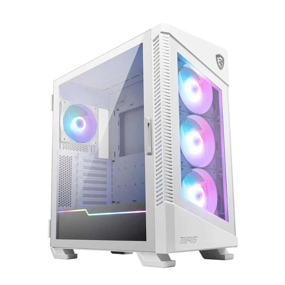 MSI MPG VELOX 100R Mid Tower ATX White Gaming Desktop Case