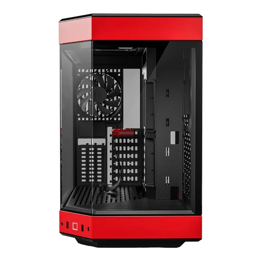 HYTE CS-HYTE-Y60-BR Dual Chamber Mid-Tower ATX Case - Red