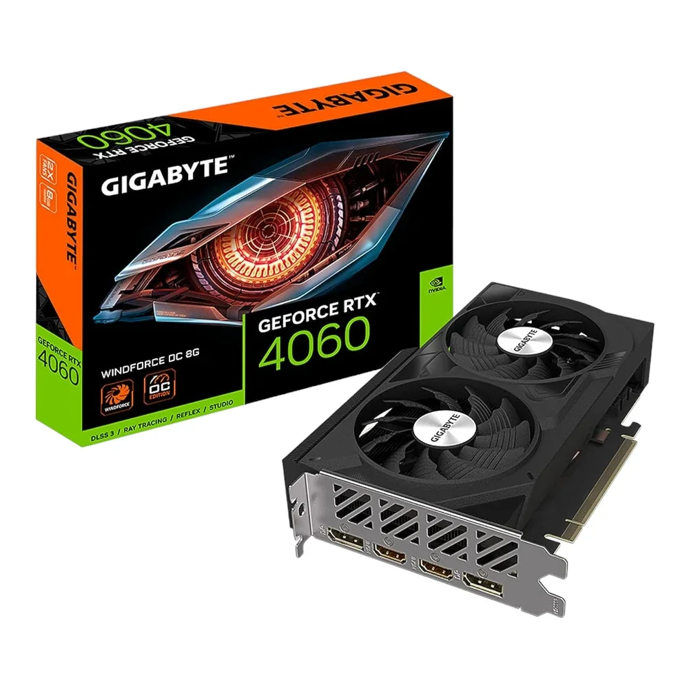 GIGABYTE GeForce RTX™ 4060 WINDFORCE OC 8G - GV-N4060WF2OC-8GD
