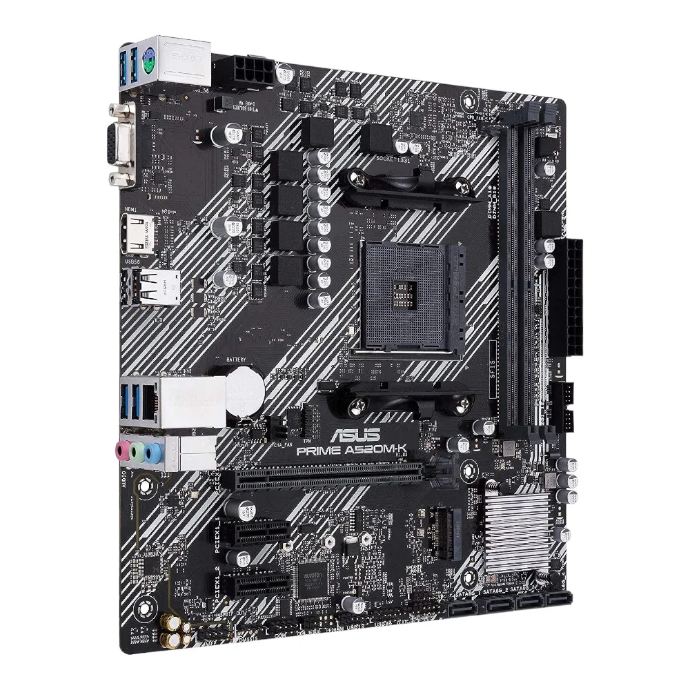 ASUS 90MB1500-M0EAY0 PRIME A520M-K AMD A520 Ryzen AM4 micro ATX Motherboard