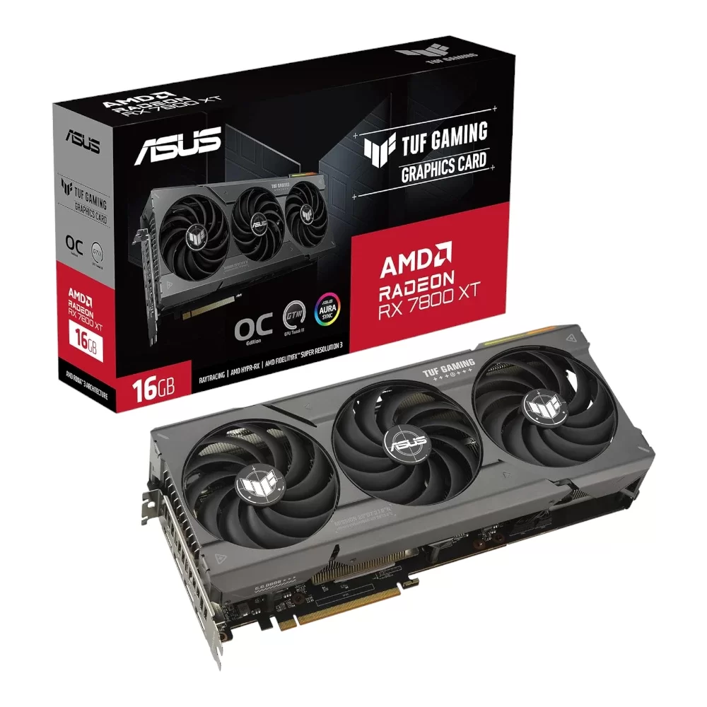 Asus TUF Gaming AMD Radeon RX 7800 XT 16GB GDDR6 Graphics Card 90YV0JJ0- M0NA00