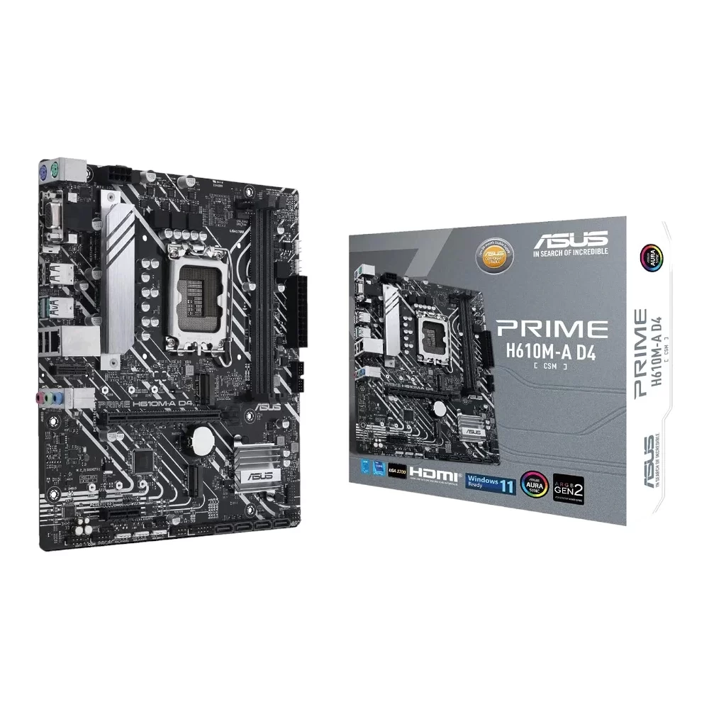 ASUS 90MB19P0-M0EAYC PRIME H610M-A D4-CSM Intel H610 LGA 1700 micro ATX Motherboard