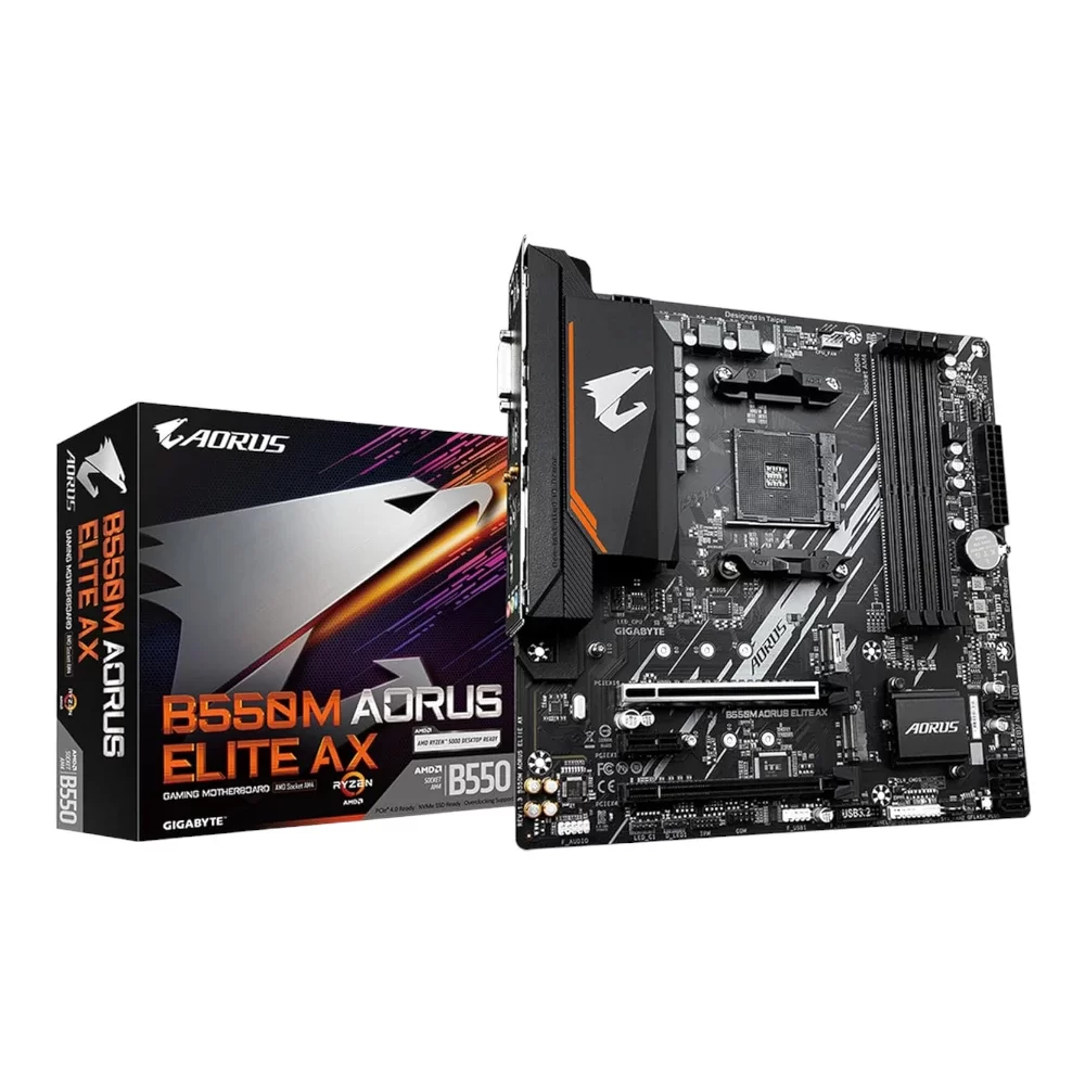 Gigabyte B550M Aorus Elite AX AMD Micro ATX Gaming Motherboard