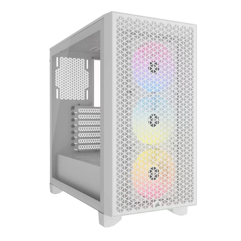 Corsair 3000D RGB Airflow TG Mid-Tower Case - White - CC-9011256-WW