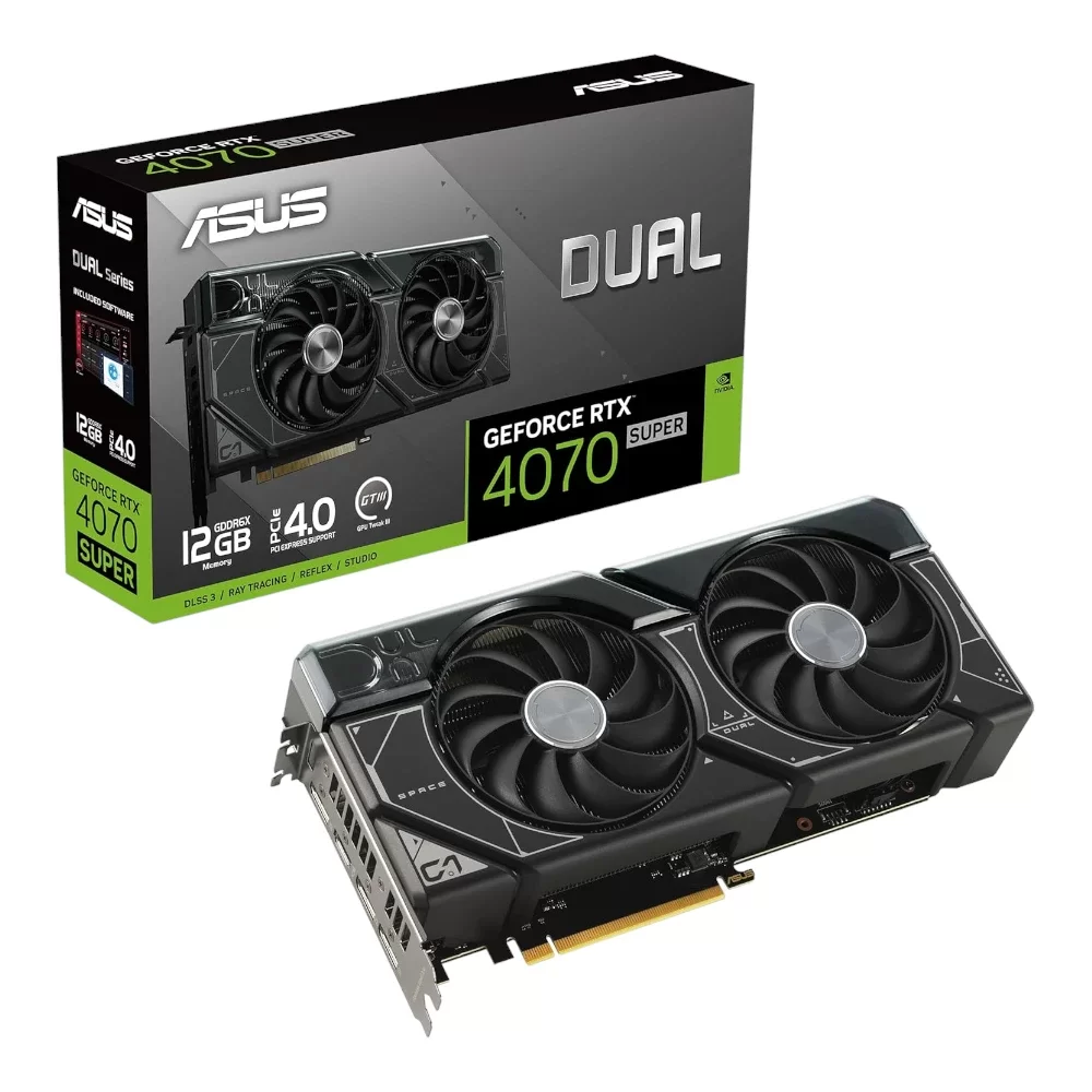 ASUS 90YV0K83-M0NA00 GeForce DUAL-RTX4070S-12G GDDR6X Graphics Card