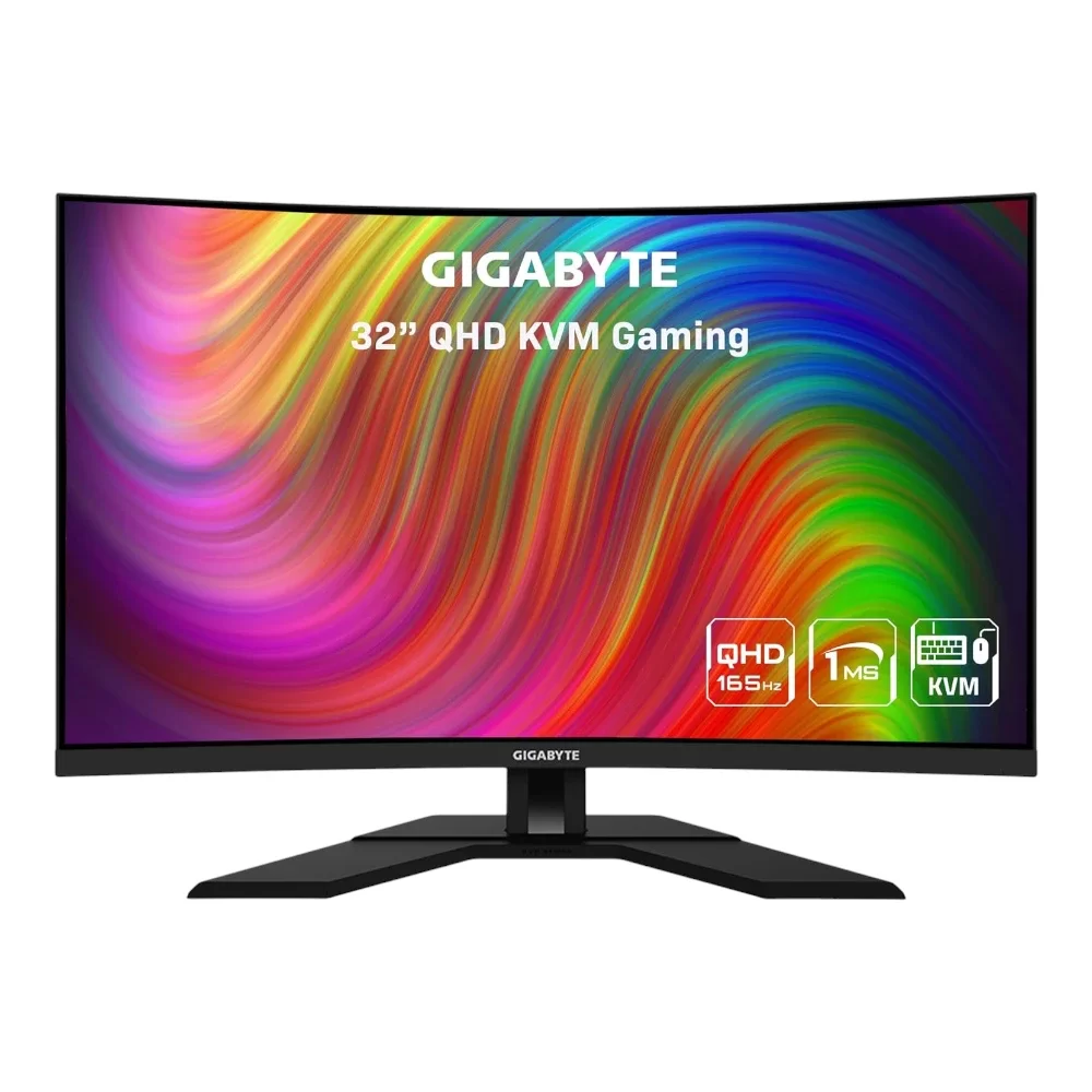 Gaming Monitor GIGABYTE M32QC 32 inch 165Hz 1440P QHD with KVM