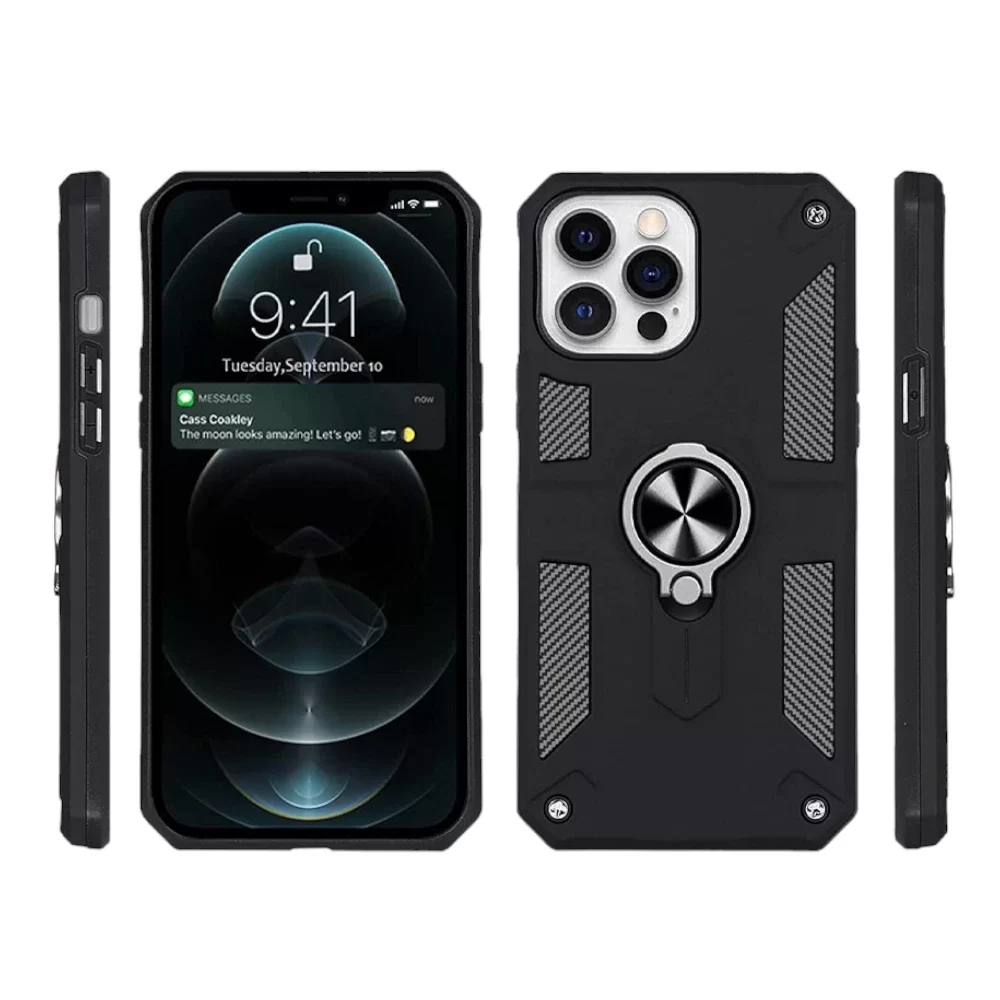 Shockproof TPU + PC Phone Case with Holder for iPhone 13 Pro Max