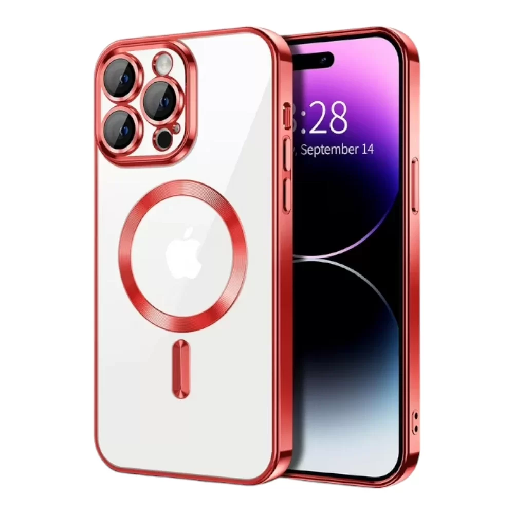 Magnetic Case with Metal Ring for iPhone 16 Pro