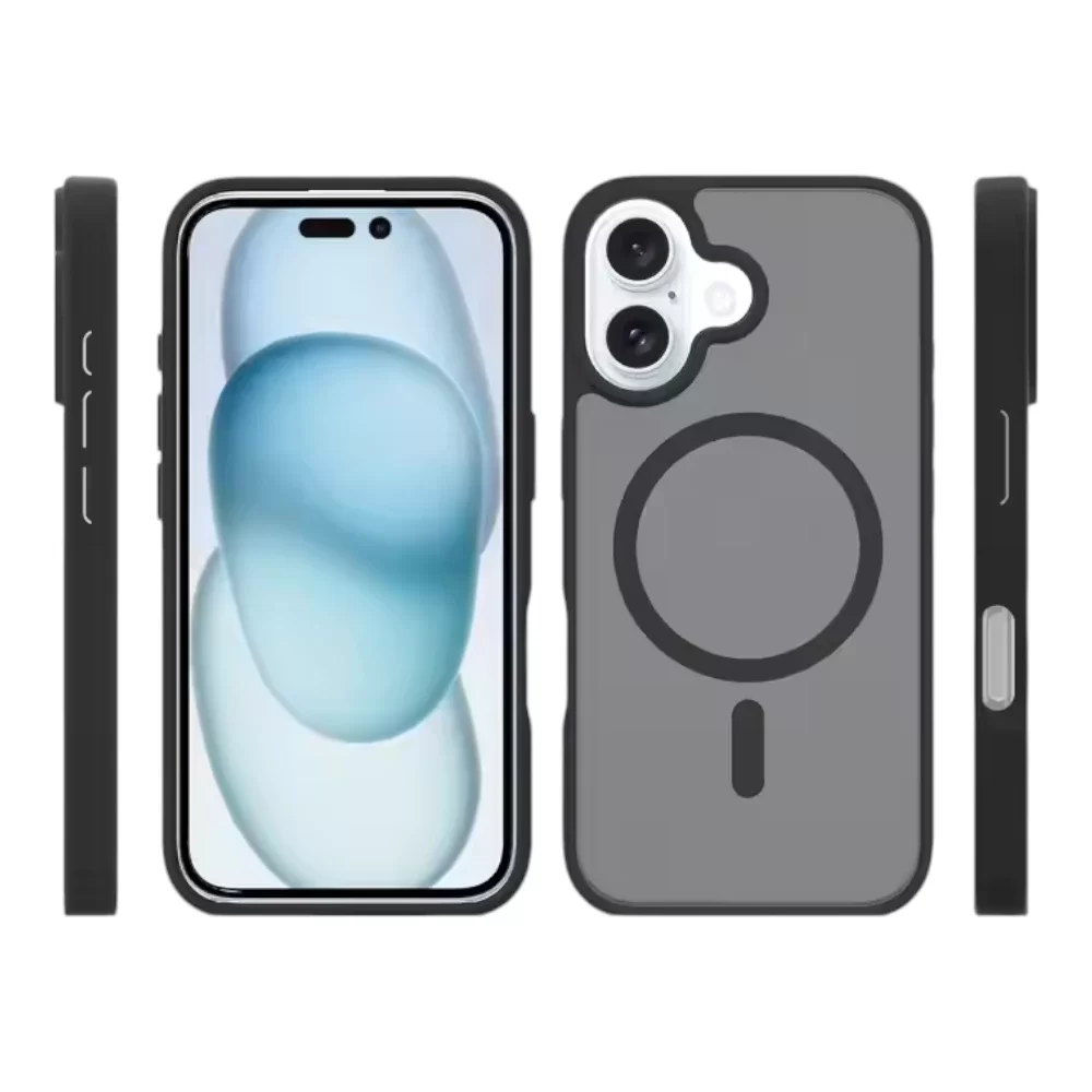 Metal Camera Circle Clear Case for iPhone 16 Plus