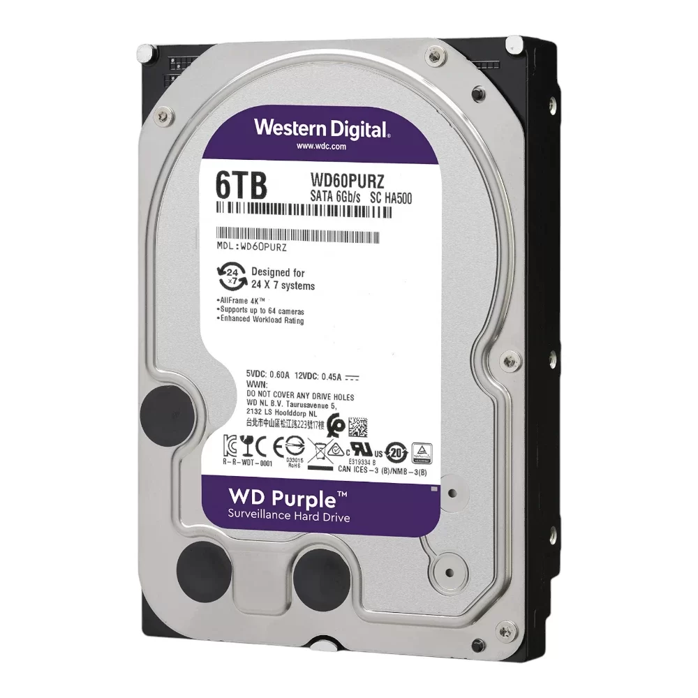 WD Purple WD64PURZ 6TB (Surveillance)