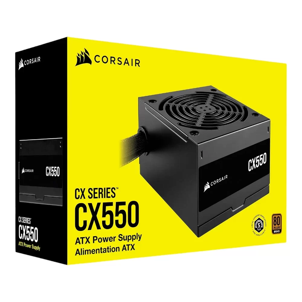 CORSAIR CX550 80 PLUS Bronze 550W ATX Power Supply - CP-9020277-UK