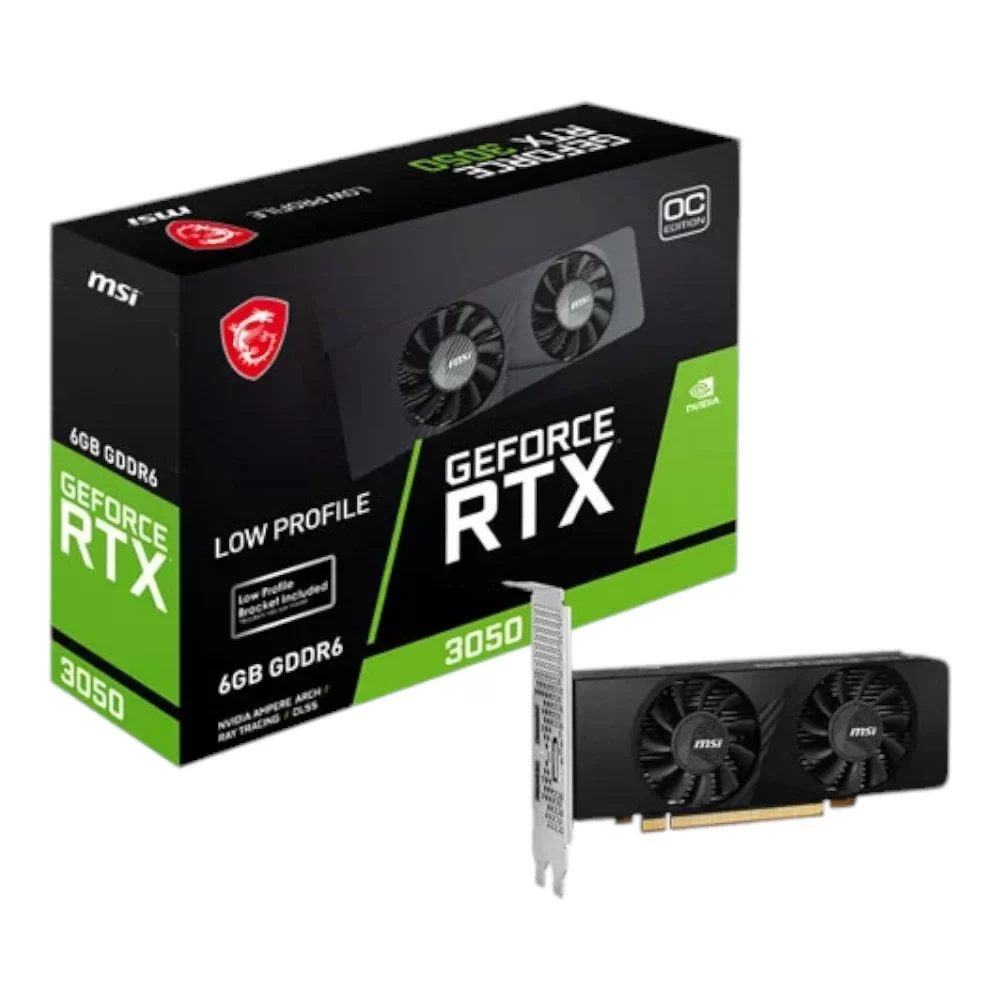 MSI NVIDIA GeForce RTX 3050 LP 6GB OC Ampere Graphics Card