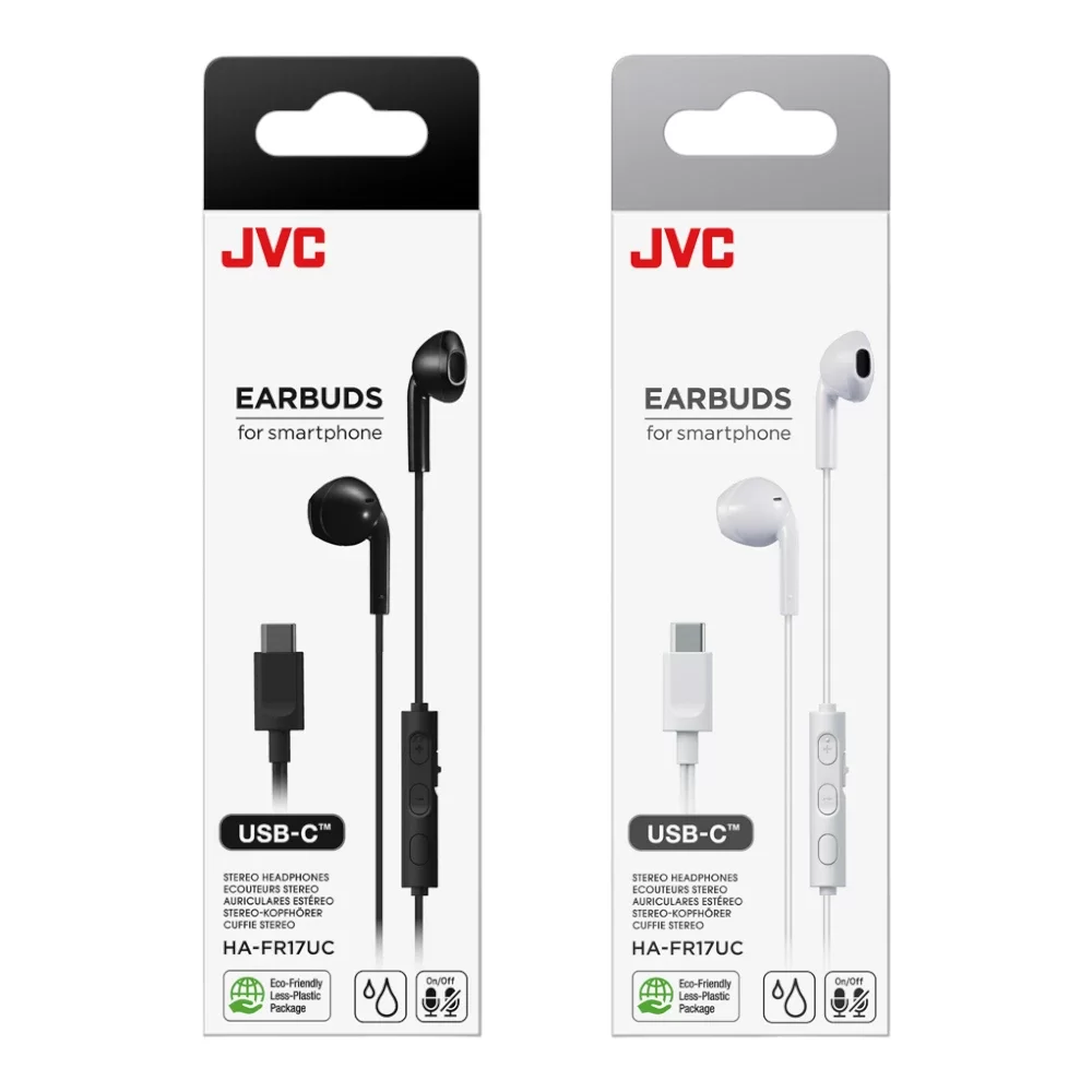 JVC USB-C Wired Earbuds Headphones HA-FR17UC