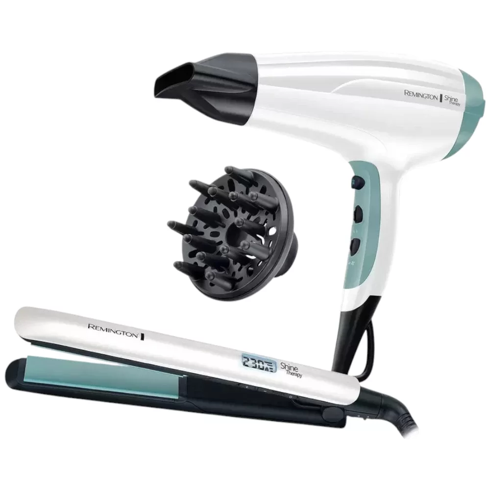 Remington Shine Therapy Hair Straightener & Dryer Gift Set