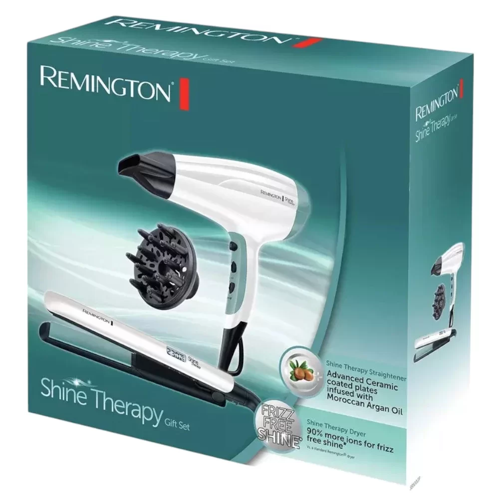 Remington Shine Therapy Hair Straightener & Dryer Gift Set