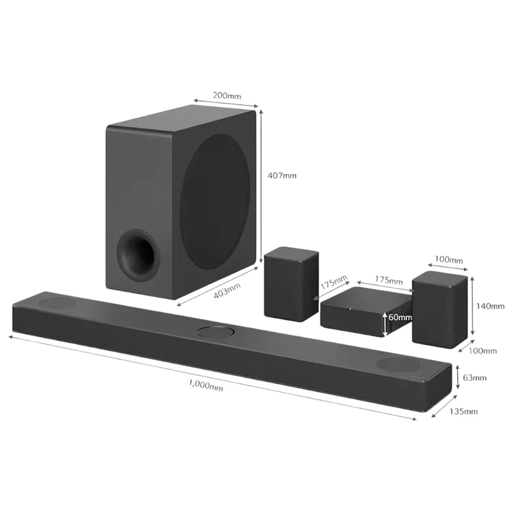 LG S80QR 620W 5.1.3Ch Soundbar with Wireless Sub