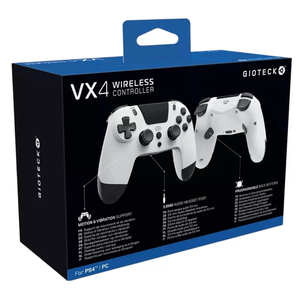 Gioteck VX4 PS4 Wireless Controller - White