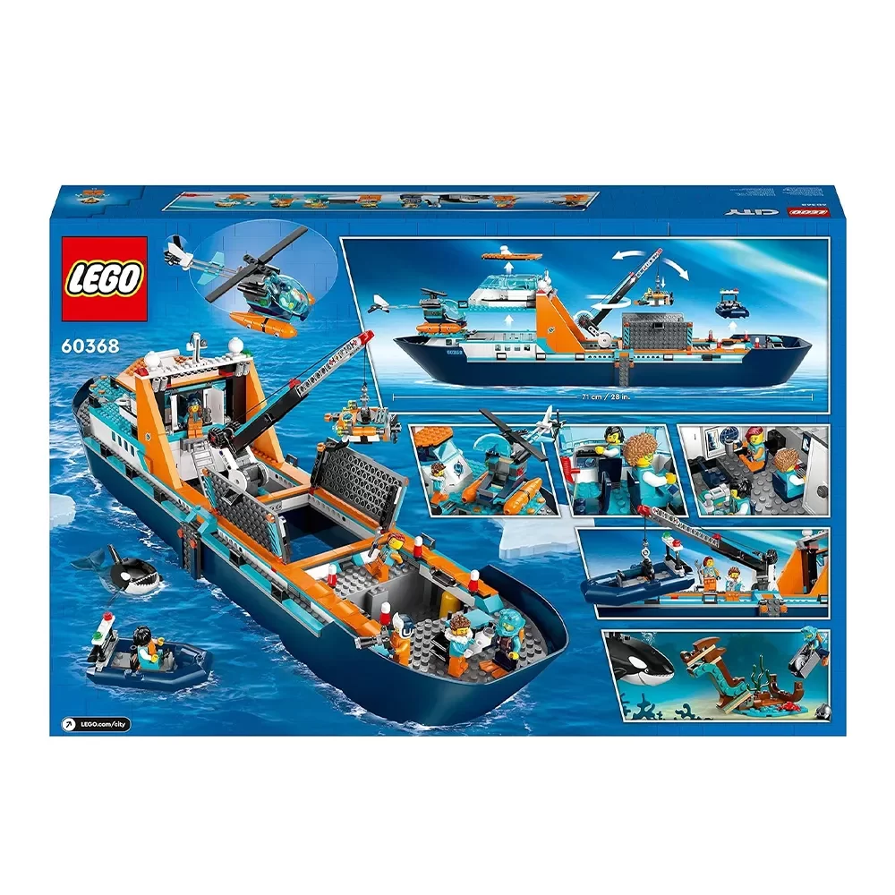 LEGO City Arctic Explorer Ship with Helicopter, Sub, and Orca