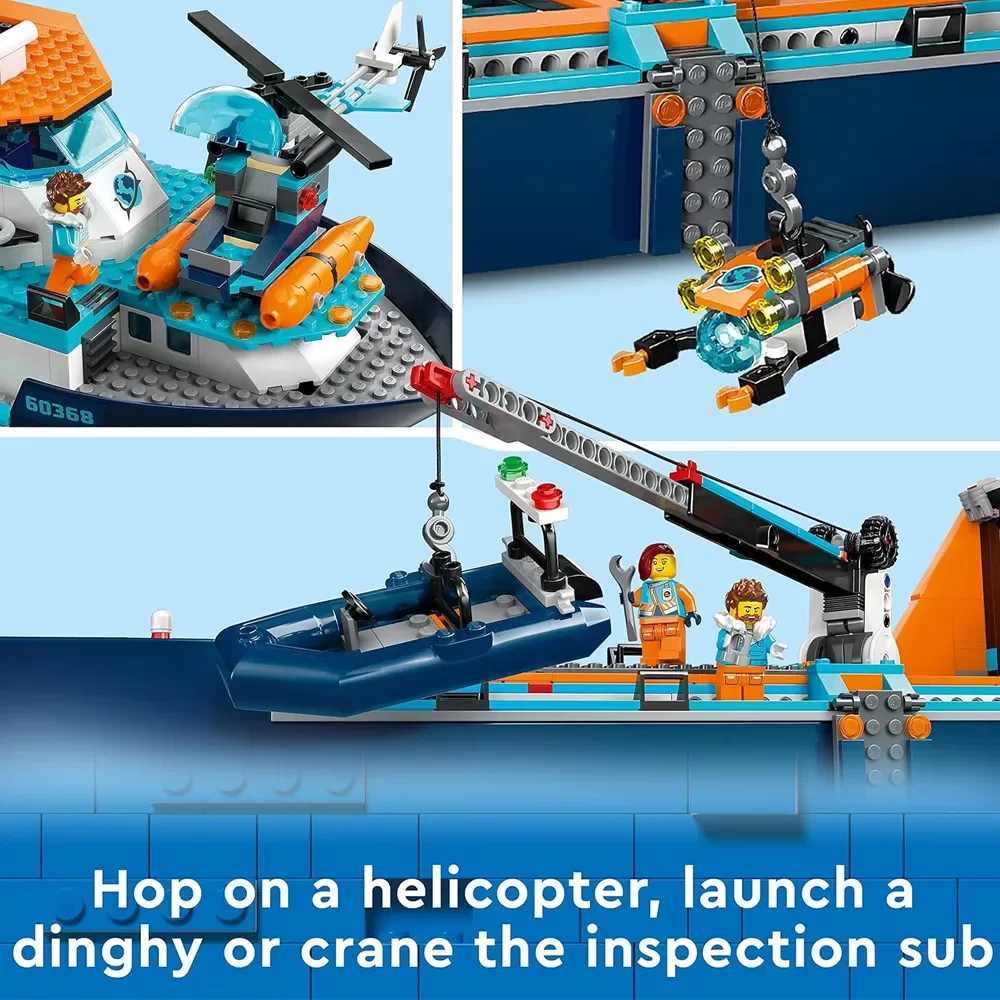 LEGO City Arctic Explorer Ship with Helicopter, Sub, and Orca