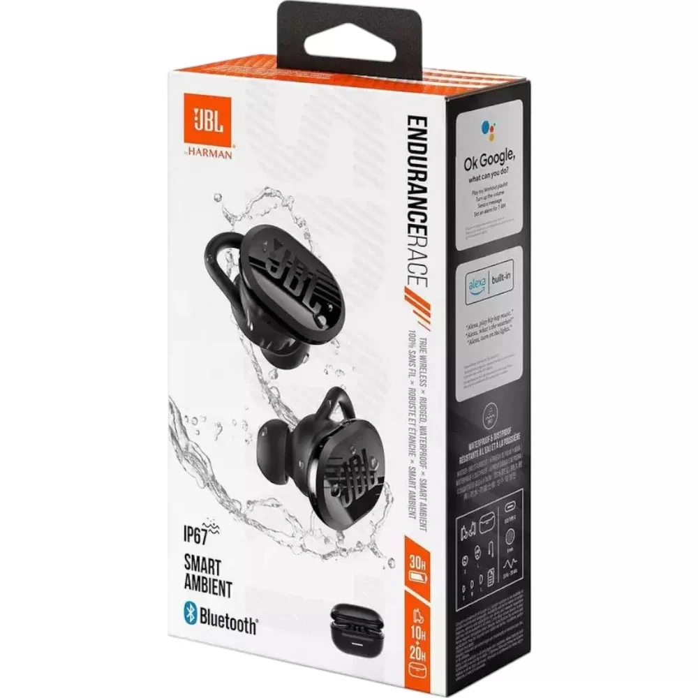 JBL Endurance Race TWS In-Ear Bluetooth Earbuds - Black