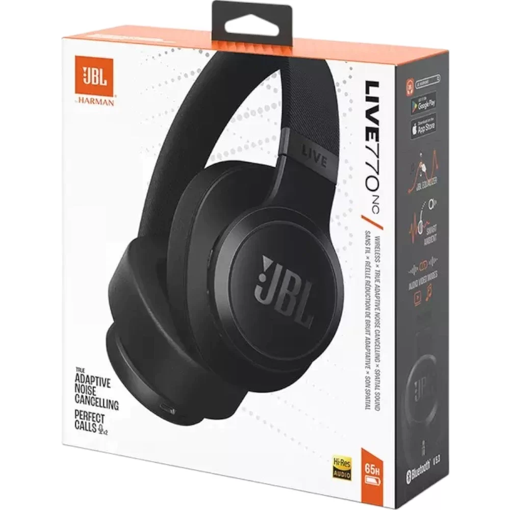 JBL Live 770NC Over-Ear Wired & Wireless Headphones - Black