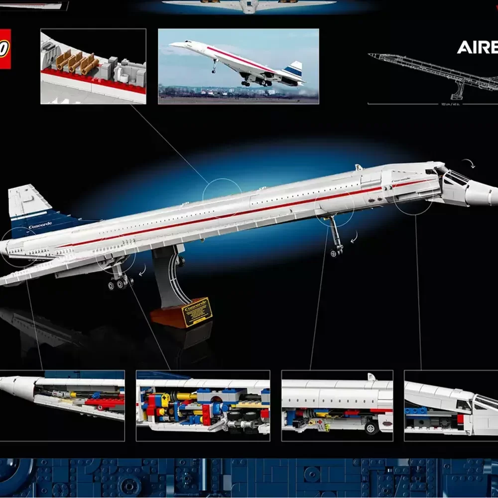 LEGO Icons Concorde Iconic Model Plane Set for Adults 10318