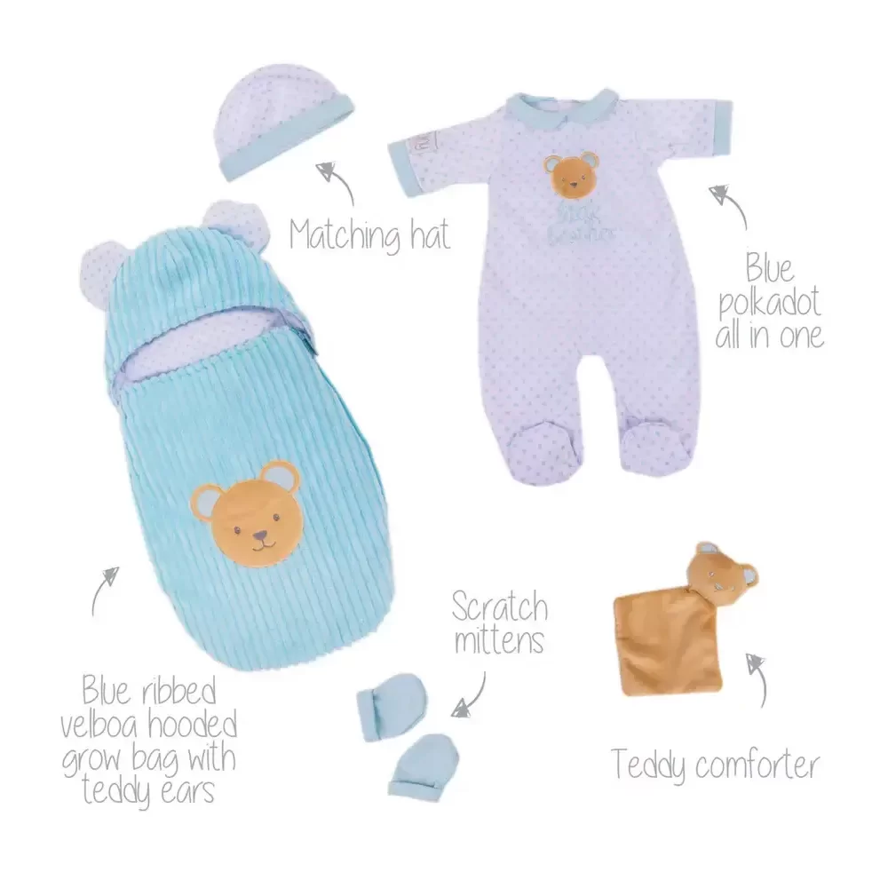 Tiny Treasures Sleepy Little Brother Baby Doll - 17inch/44cm