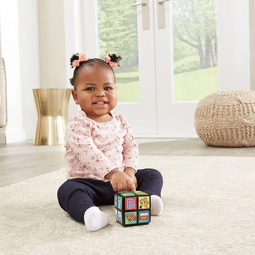 Vetch Baby Twist & Teach Animal Cube Baby Sensory Toy with Music