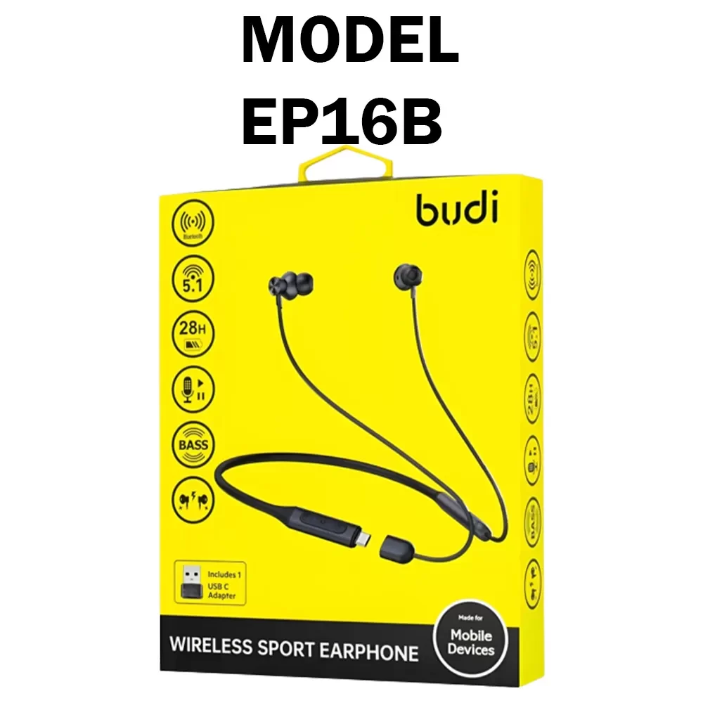 Budi EP16B Sports Wireless Earphones