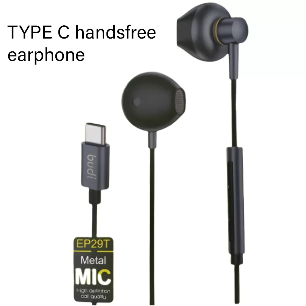 Budi EP29TB USB Type-C Handsfree Earphones