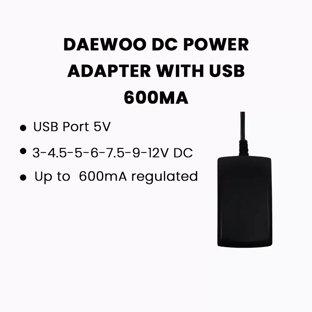 DAEWOO DC Power Adaptor with USB 600mA