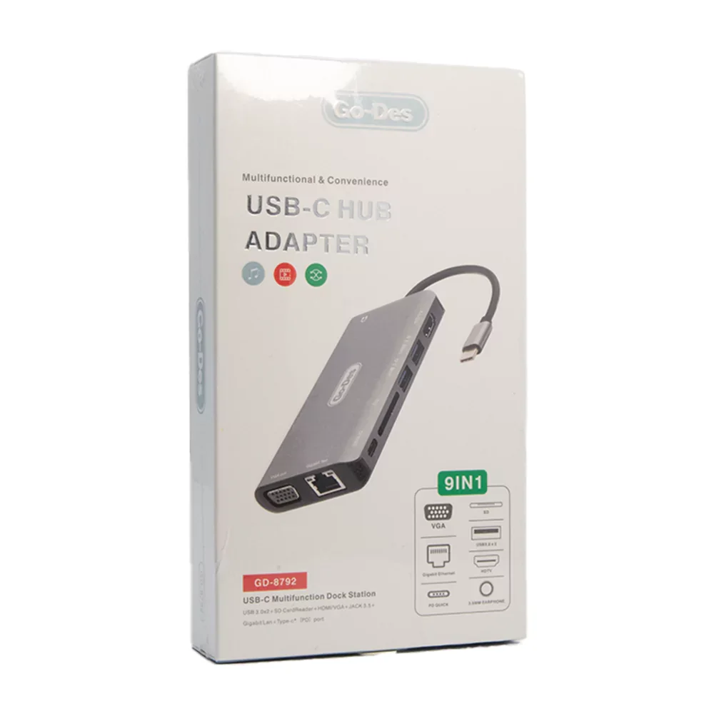 Go-Des USB-C HUB Adapter GD-8792
