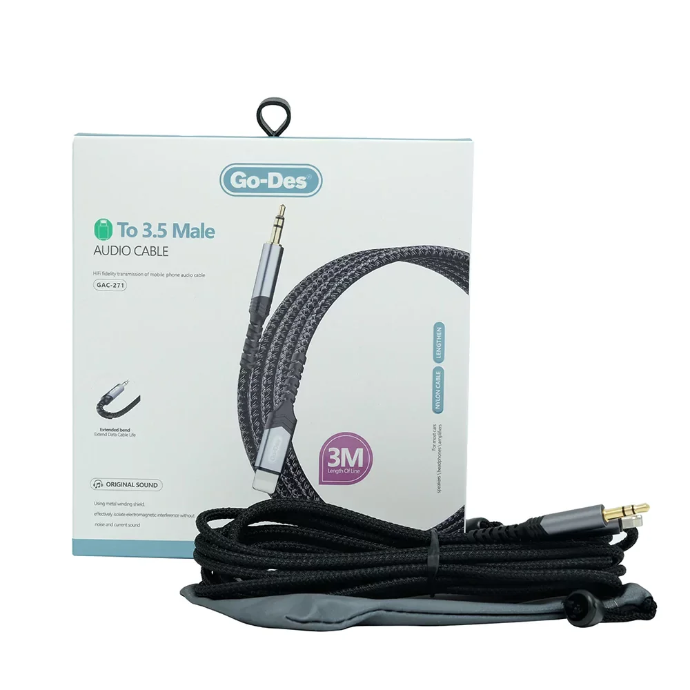 Go-Des Lightning to 3.5 Male Audio Cable GAC-271