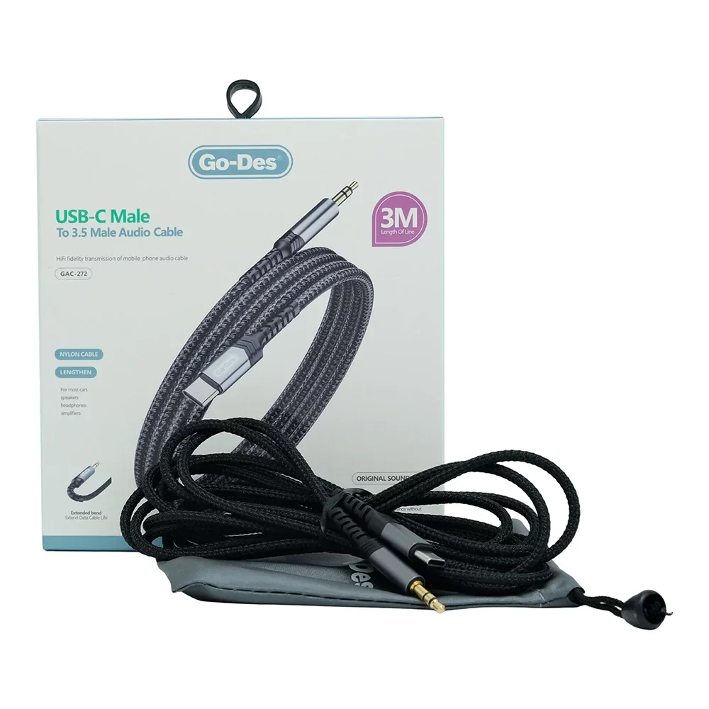 Go-Des USB-C to 3.5mm Audio Cable (GAC-272)