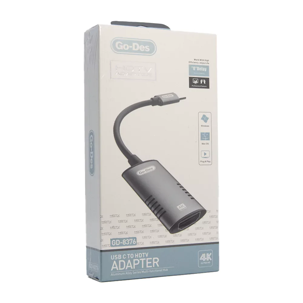 Connect Your USB-C Device to HDTV: Go-Des GD-8376 Adapter
