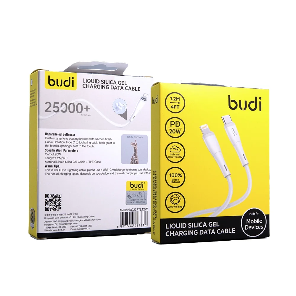 Budi Liquid Silica Gel Charging Data Cable DC237TL12W