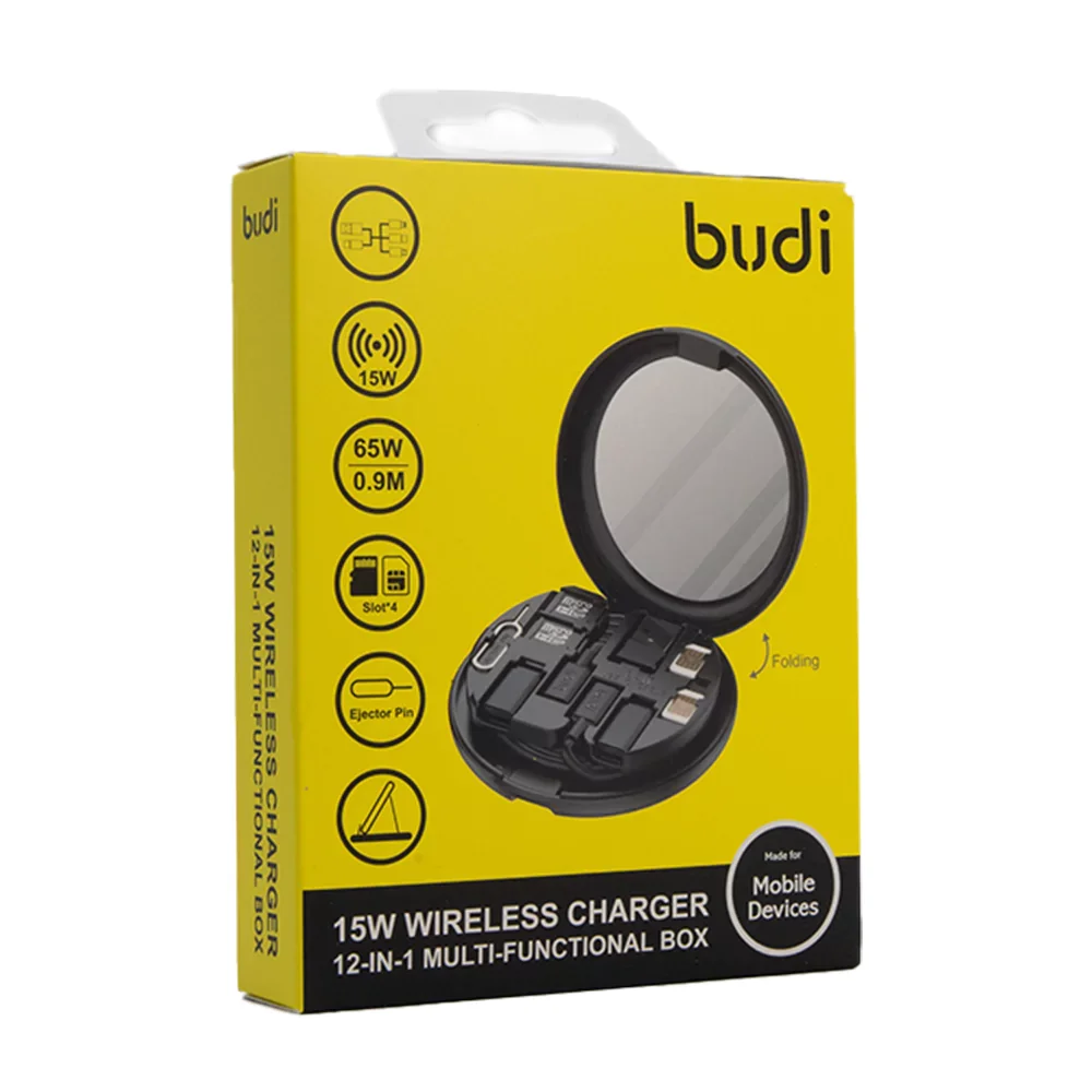 Budi 12 in 1 Multi Functional Box 15W Wireless Charger DC519WB