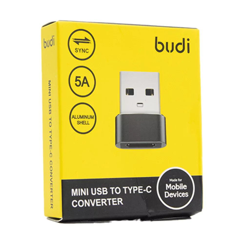 Budi Mini USB to Type-C Converter DC515T_AB