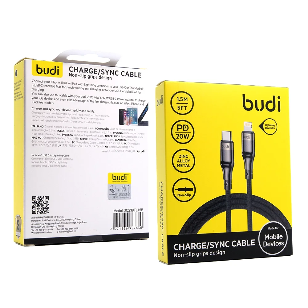 Budi Charge/Sync Cable DC239TL15B