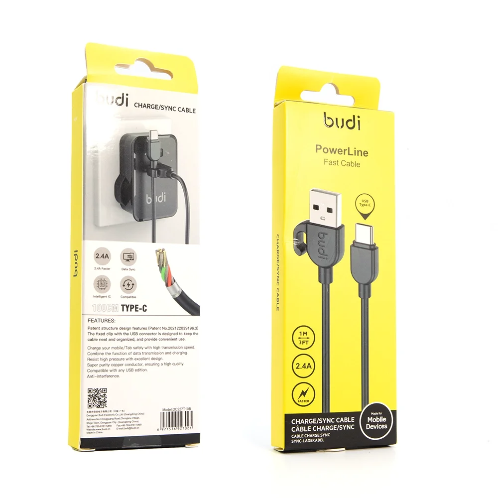 Budi Power Line Fast Cable Charge/Sync Cable DC227T10B