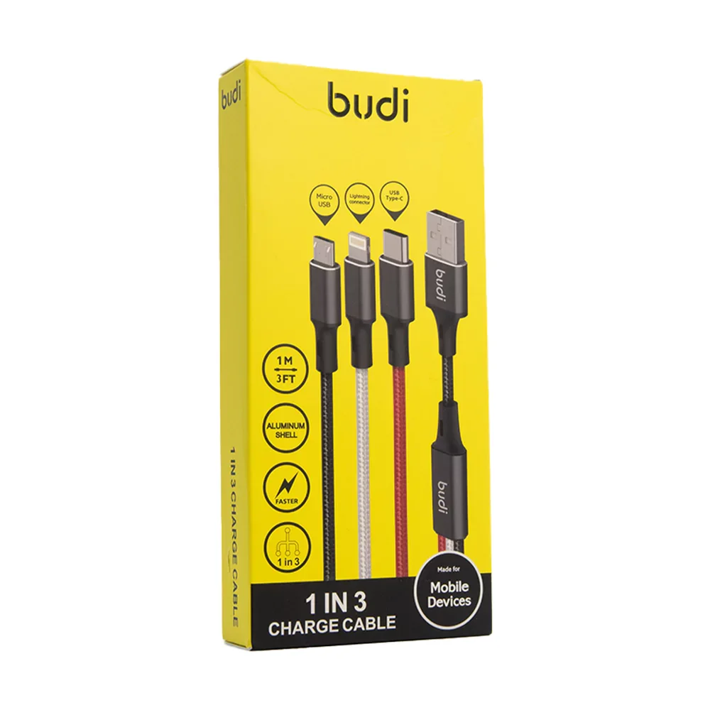 Budi 1 in 3 Charge Cable DC203A2