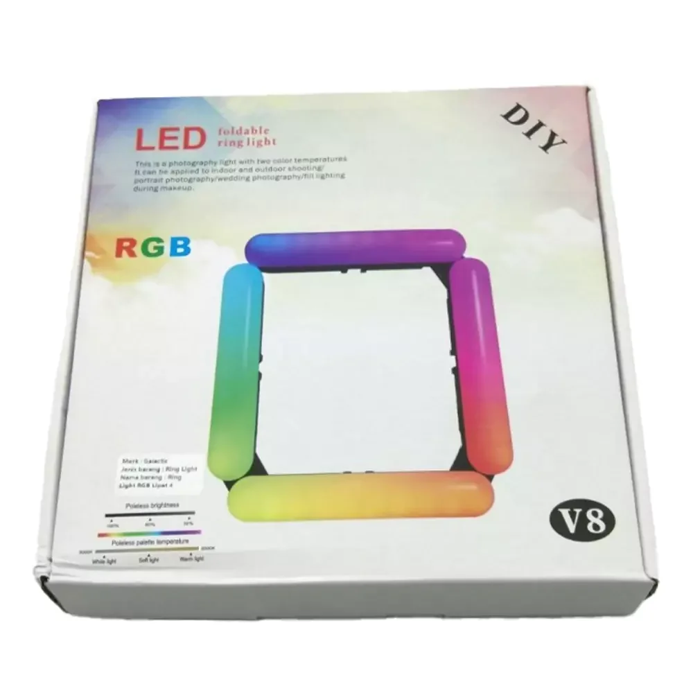 Foldable LED Ring Light RGB V8