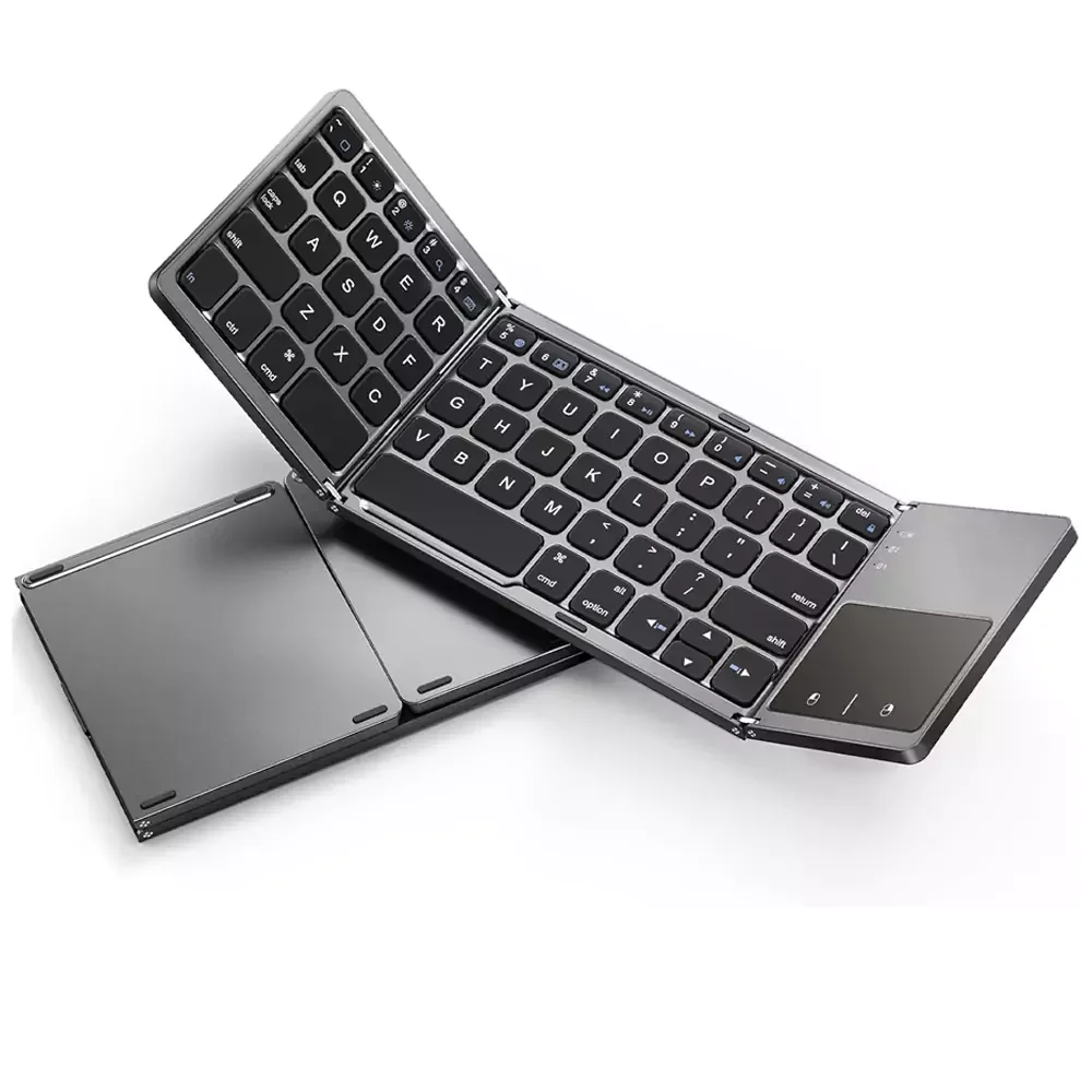 Foldable Bluetooth keyboard with touchpad