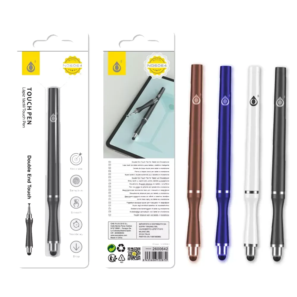 NG6064 Universal Smartphone Metal Pen with Silicone Nib for Tablets & Smartphones