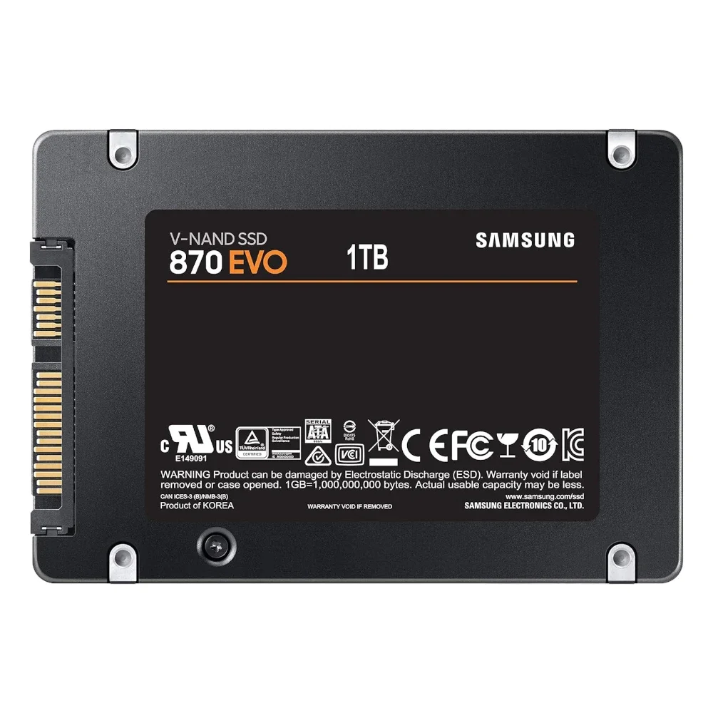 SAMSUNG 870 EVO 1TB 2.5 Inch SATA III Internal SSD (MZ-77E1T0BAM)