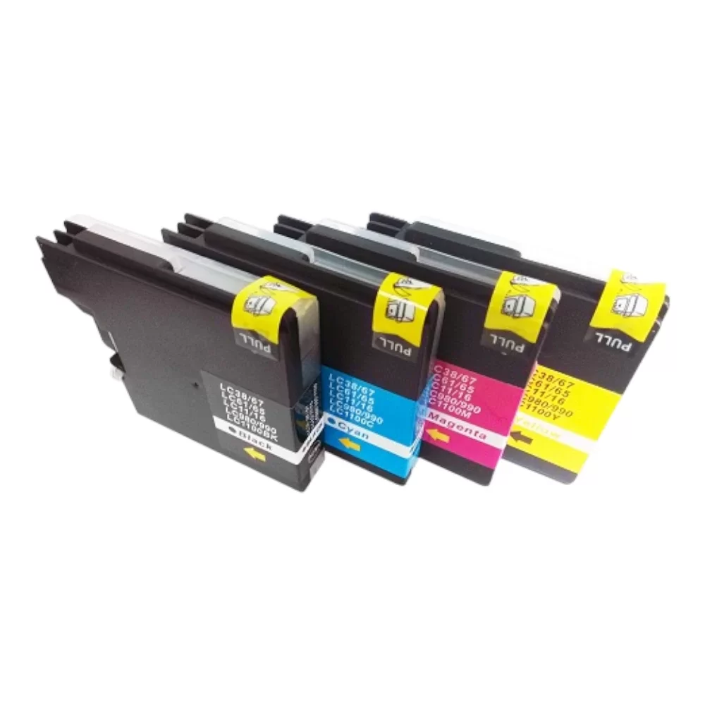 Brother LC1100 Multipack 4 Ink Ctgs  [LC1100BK/C/M/Y]