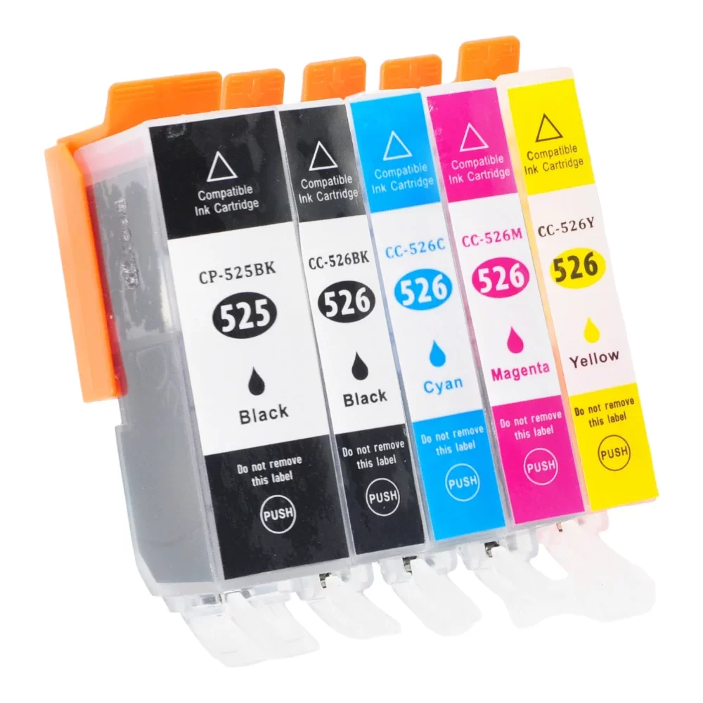 Compatible Canon Multipack 5 Ink Cartridges PGI525/CLI526