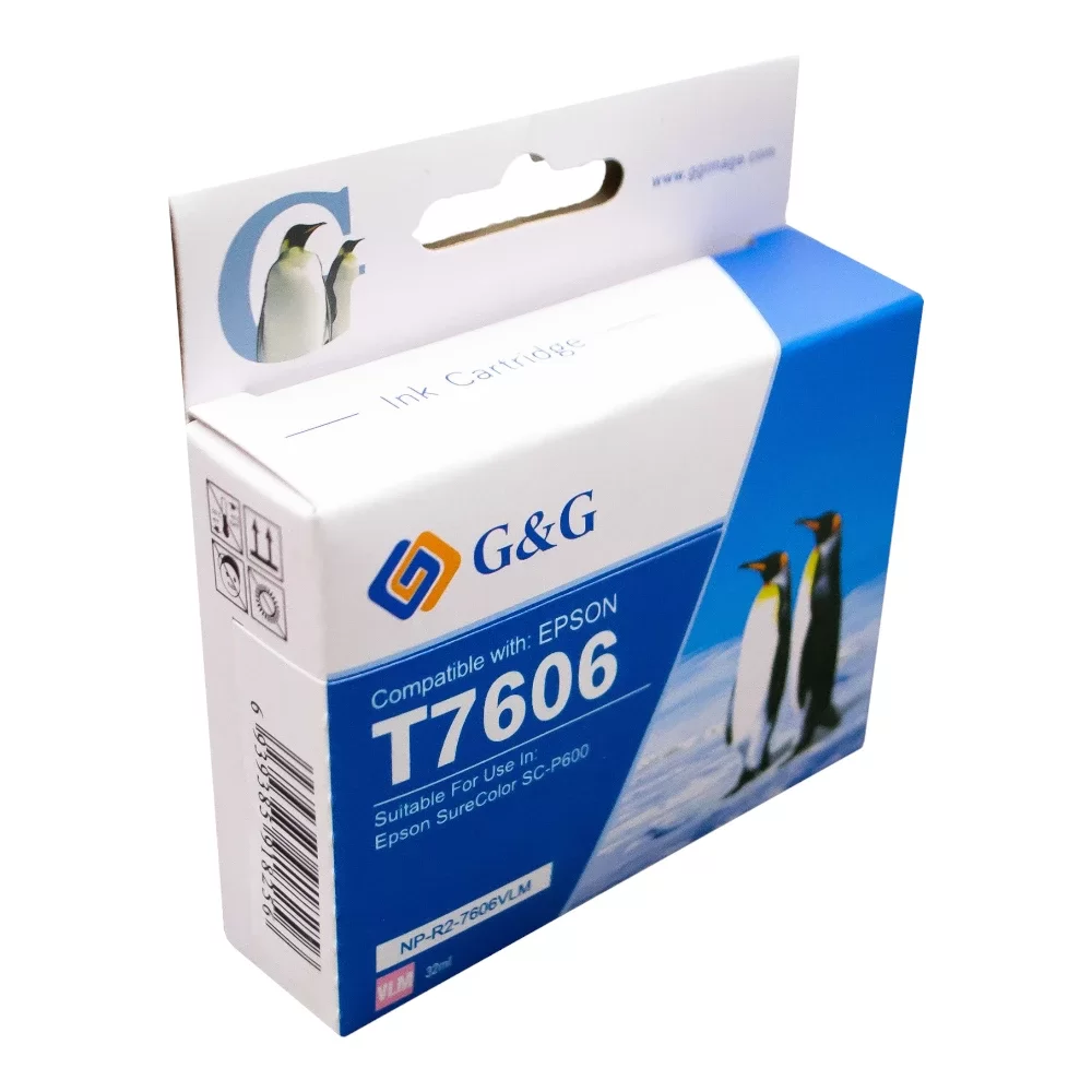 Epson G+G T7606 Vivid light Magenta Wide Format Ink Ctg C13T760640