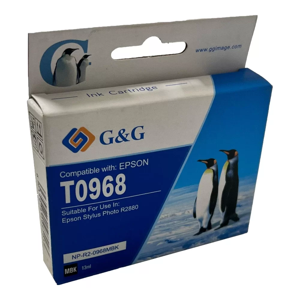 Epson G+G T0968 Matt Black Ink Ctg C13T09684010